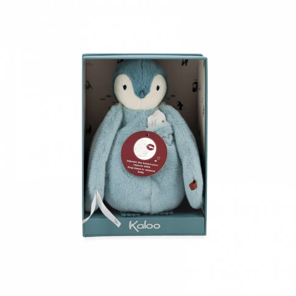 Peluche à bisous pingouin vert
