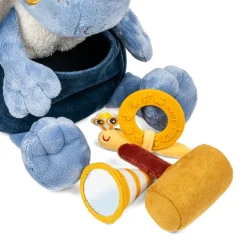 Peluche d'activités jules le chien et ses accessoires