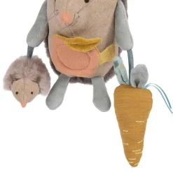 Peluche d'activités à suspendre trois petits lapins - hérisson