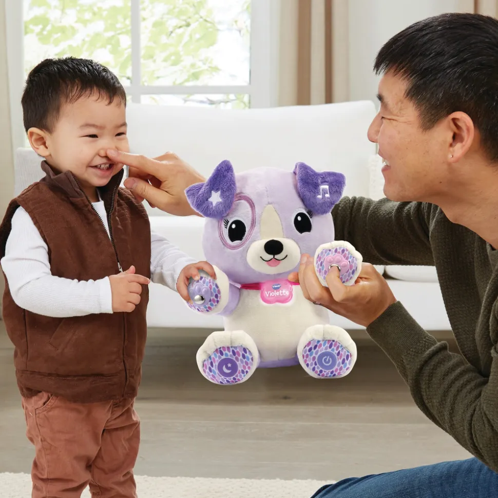 Peluche d'activité violette, mon amie pattes magiques