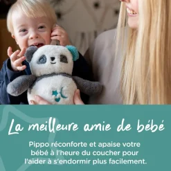 Peluche d'aide au sommeil rechargeable grofriend - pippo le panda