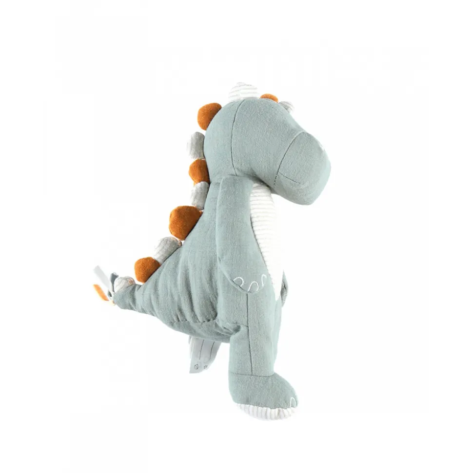 Peluche dinosaure vert sauge - 25 cm