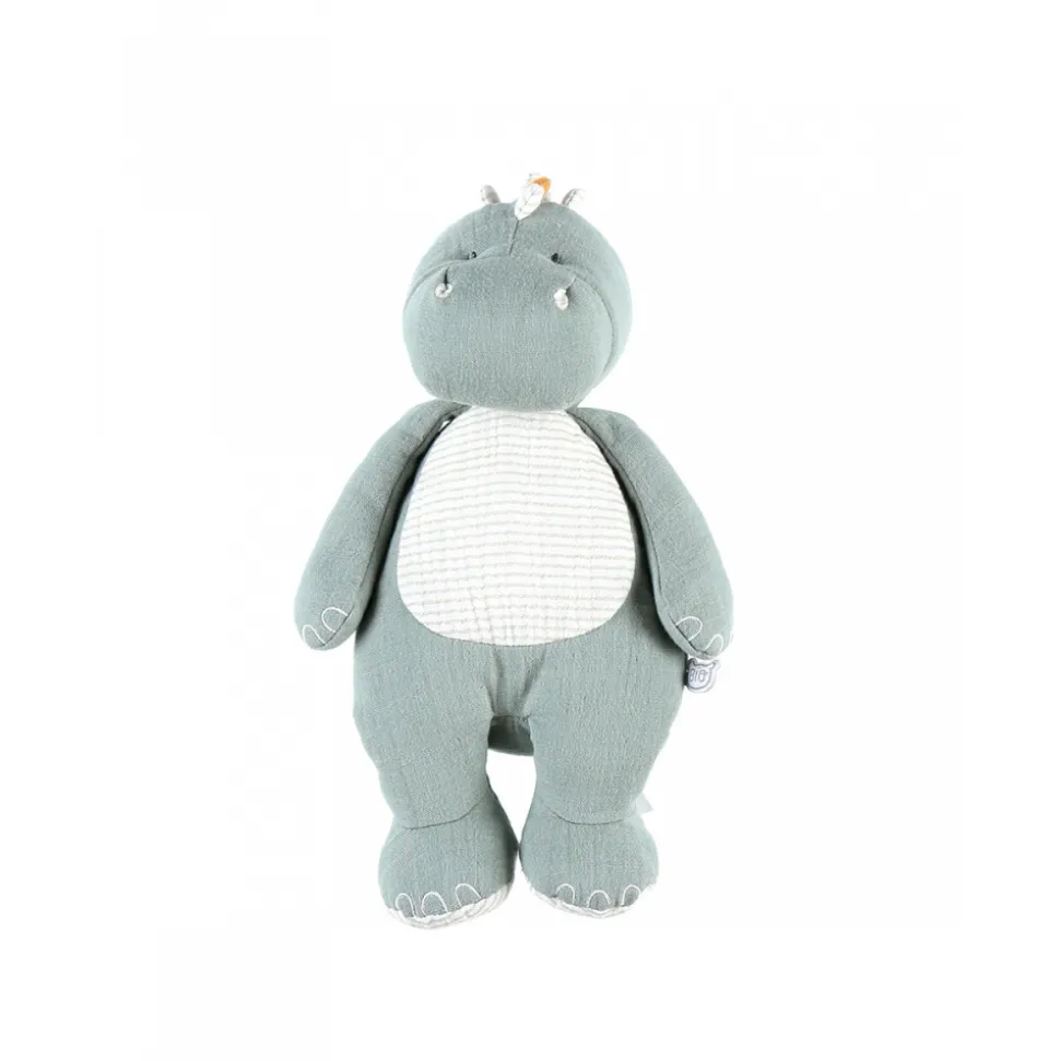 Peluche dinosaure vert sauge - 25 cm