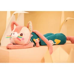 Peluche géante d'activités jeanne le chat