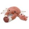 Peluche géante les ptipotos crabe et son bébé cassecou terracotta