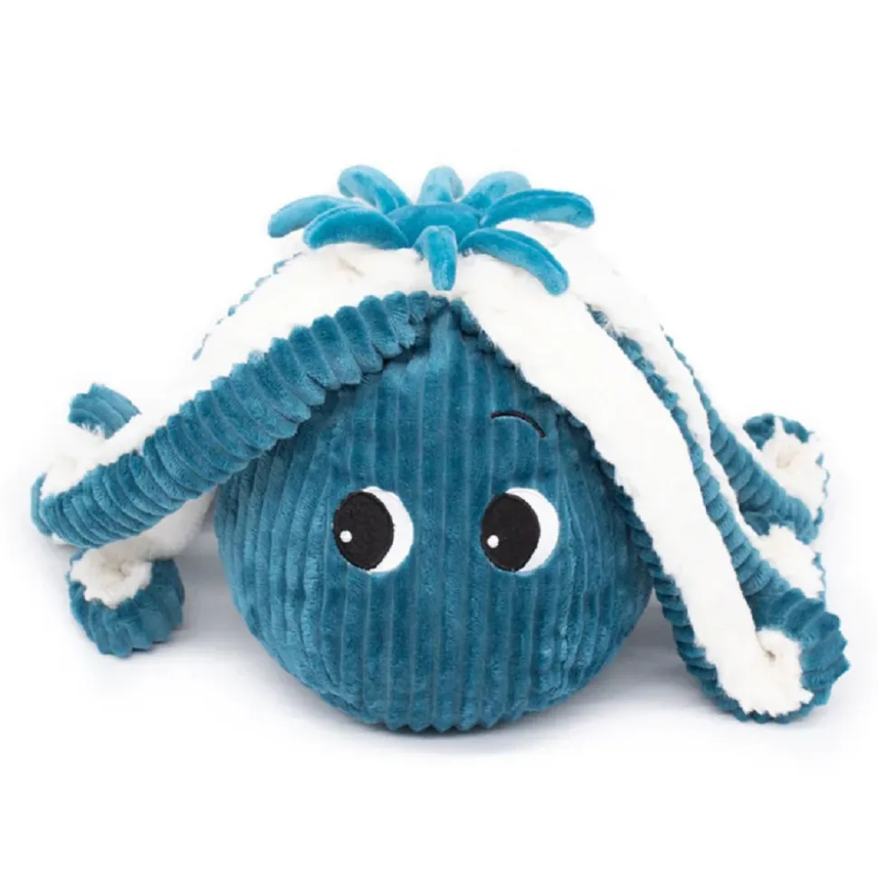 Peluche géante les ptipotos pieuvre et son bébé filou bleu