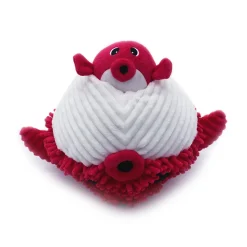 Peluche géante les ptipotos poisson globe et son bébé gobetou betterave