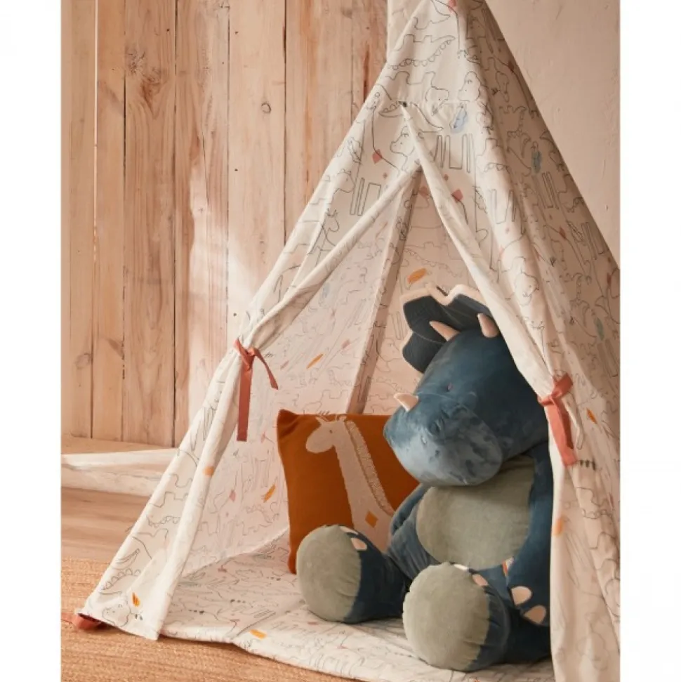 Peluche géante ops bleu - 80 cm