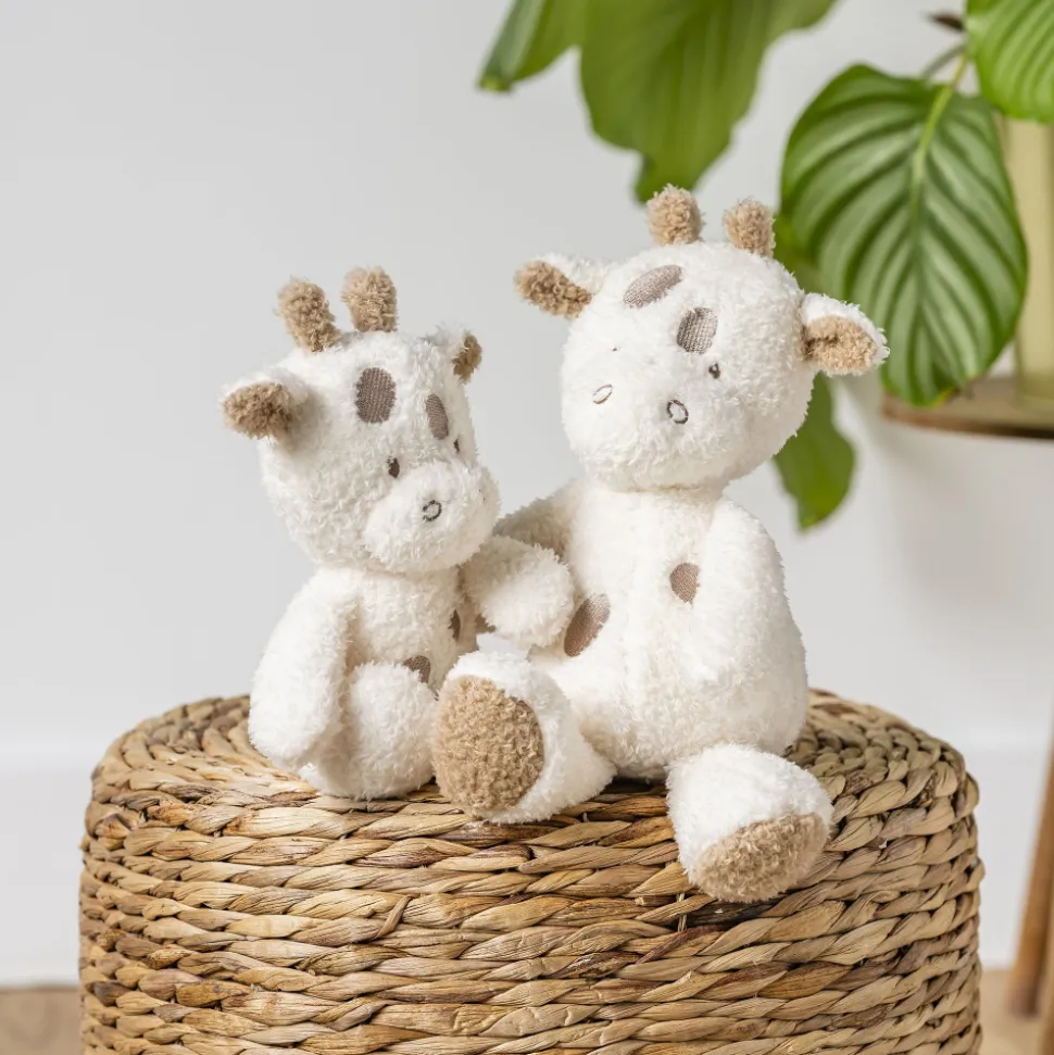 Peluche girafe teddy bouclette 24cm ecru