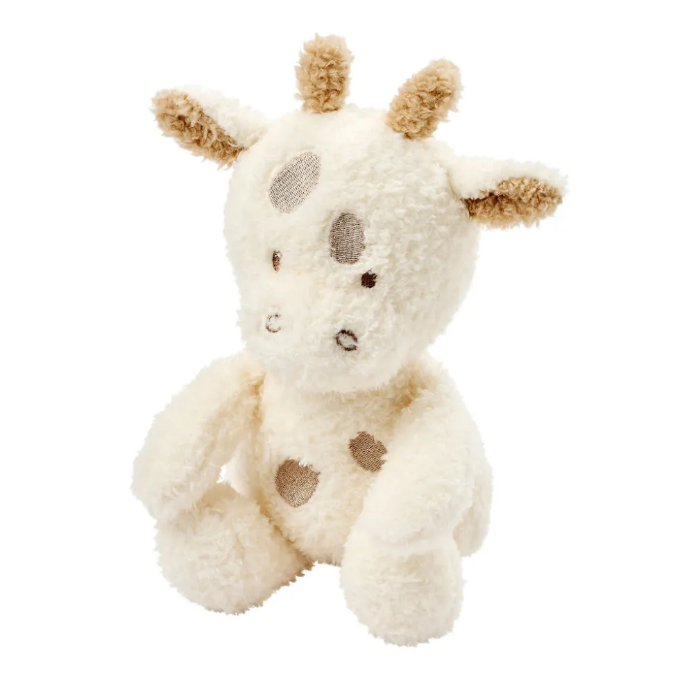 Peluche girafe teddy bouclette 24cm ecru