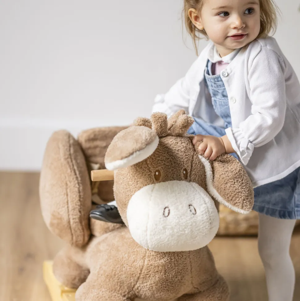 Peluche girafe teddy bouclette 24cm ecru