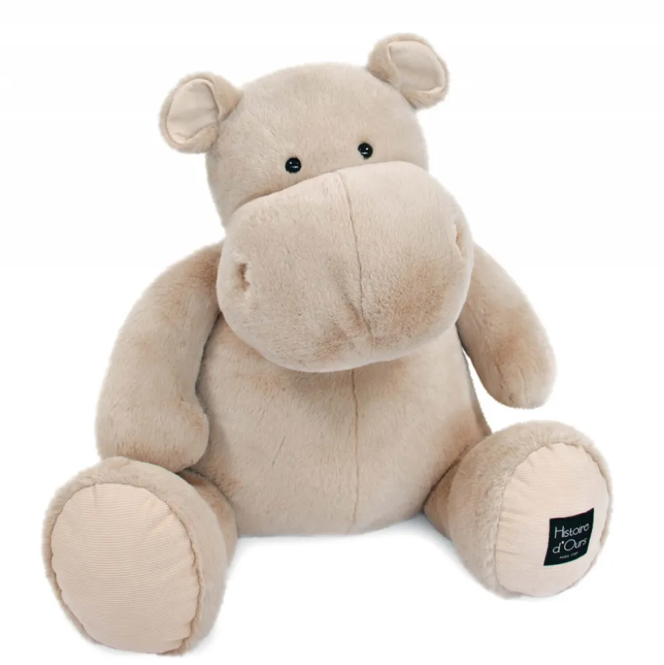 Peluche hippopotame 85 cm beige