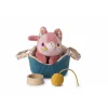 Peluche jeanne le chat et son panier