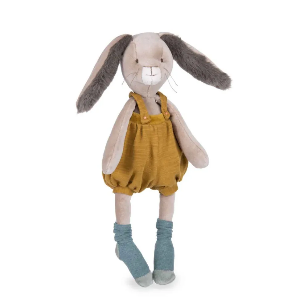 Peluche lapin 40cm trois petits lapins - ocre