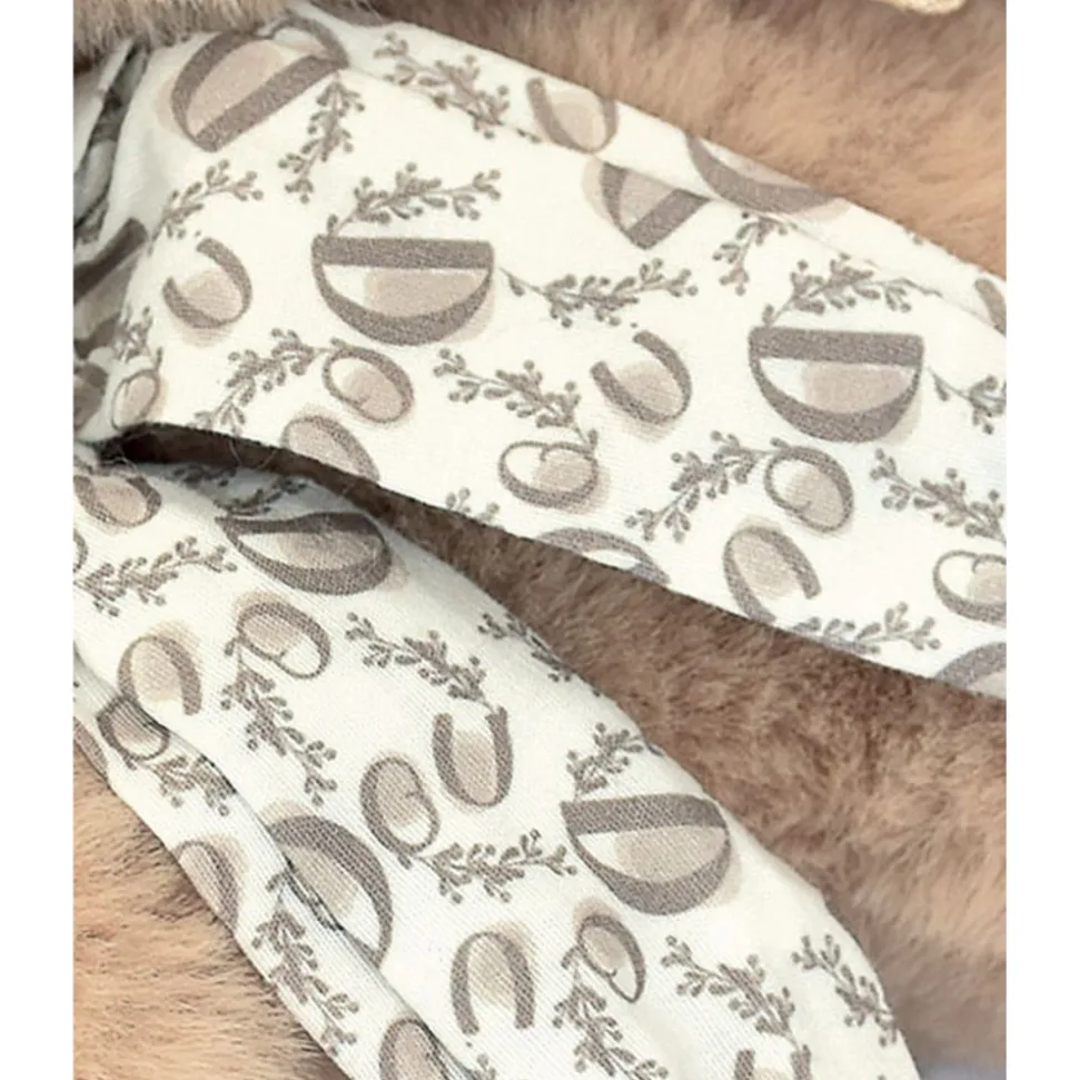 Peluche lapin doudou beige sable 25 cm