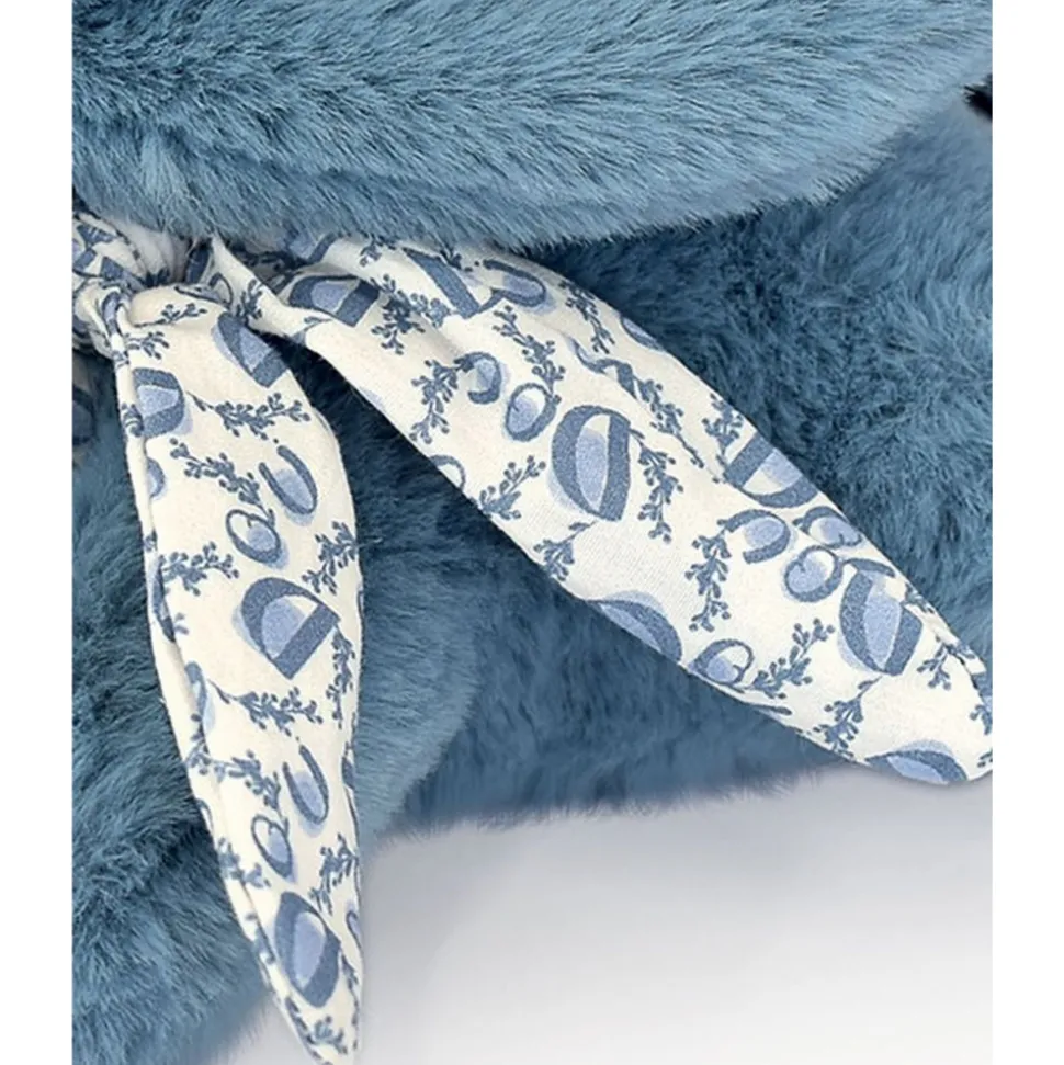 Peluche lapin doudou bleu 25 cm