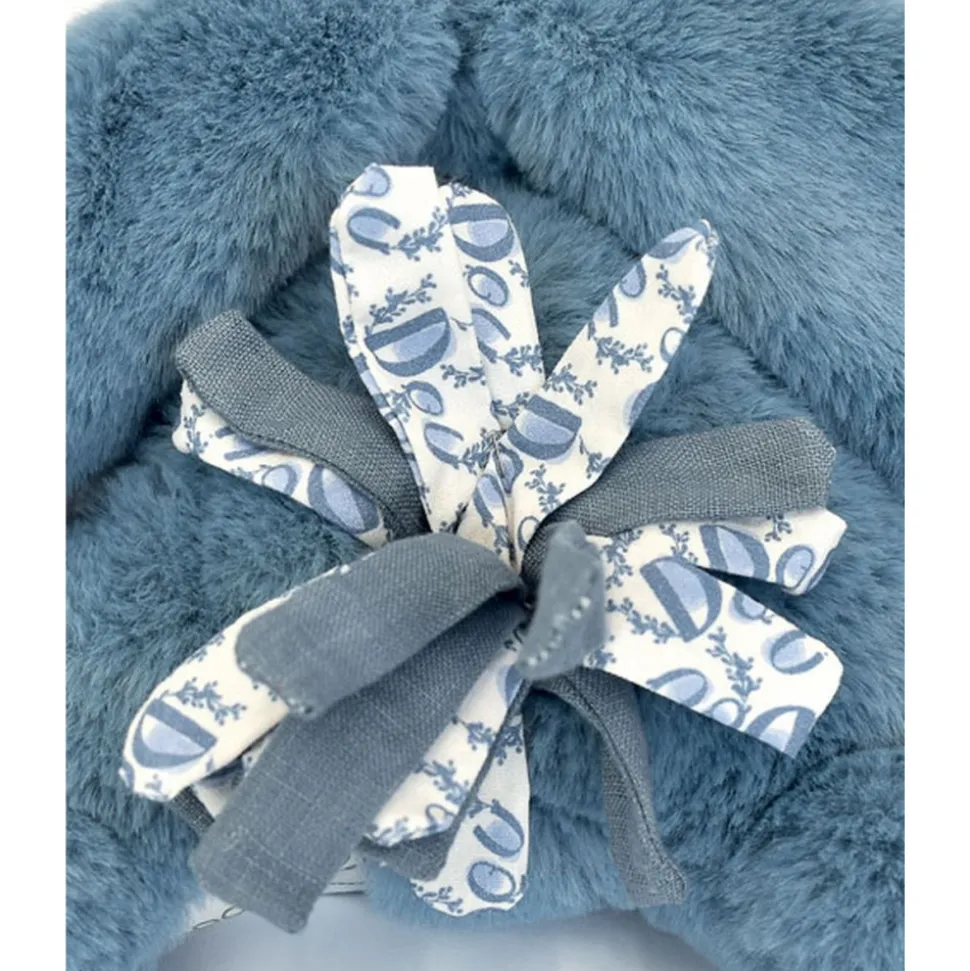 Peluche lapin doudou bleu 25 cm