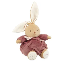 Peluche lapin patapouf 17 cm bordeaux