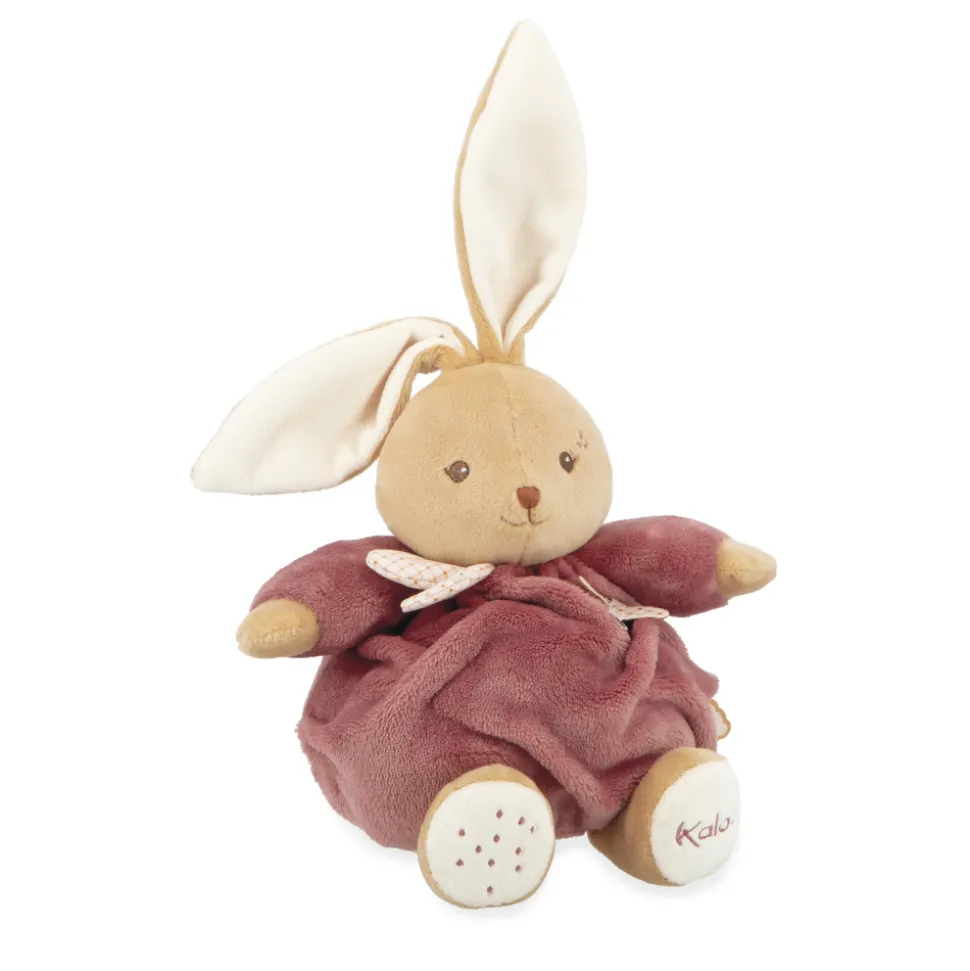 Peluche lapin patapouf 17 cm bordeaux