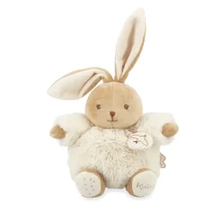 Peluche lapin patapouf musical 17 cm crème