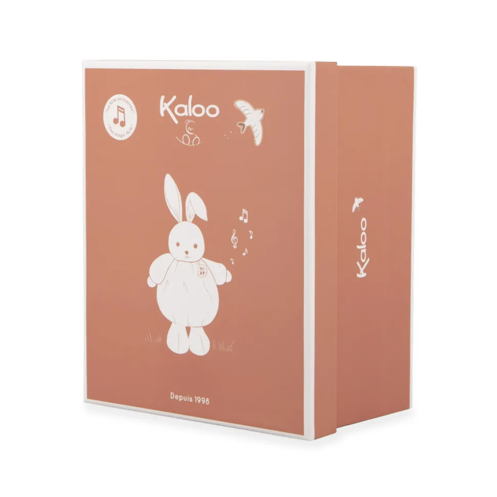 Peluche lapin patapouf musical 17 cm bordeaux