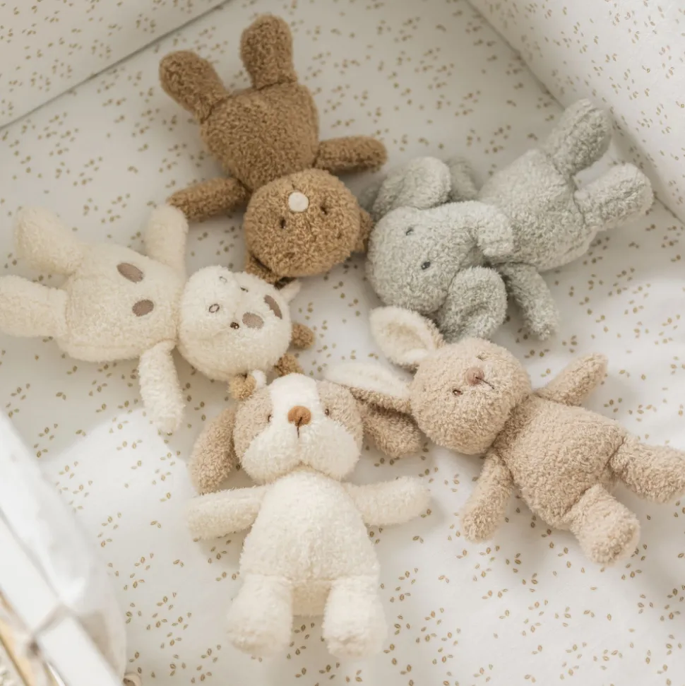 Peluche lapin teddy bouclette 24cm beige