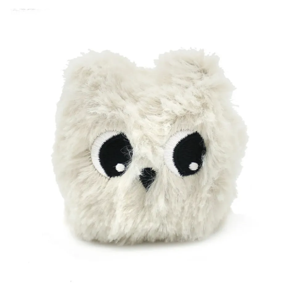 Peluche les ptipotos chouette maman et bébé gris clair