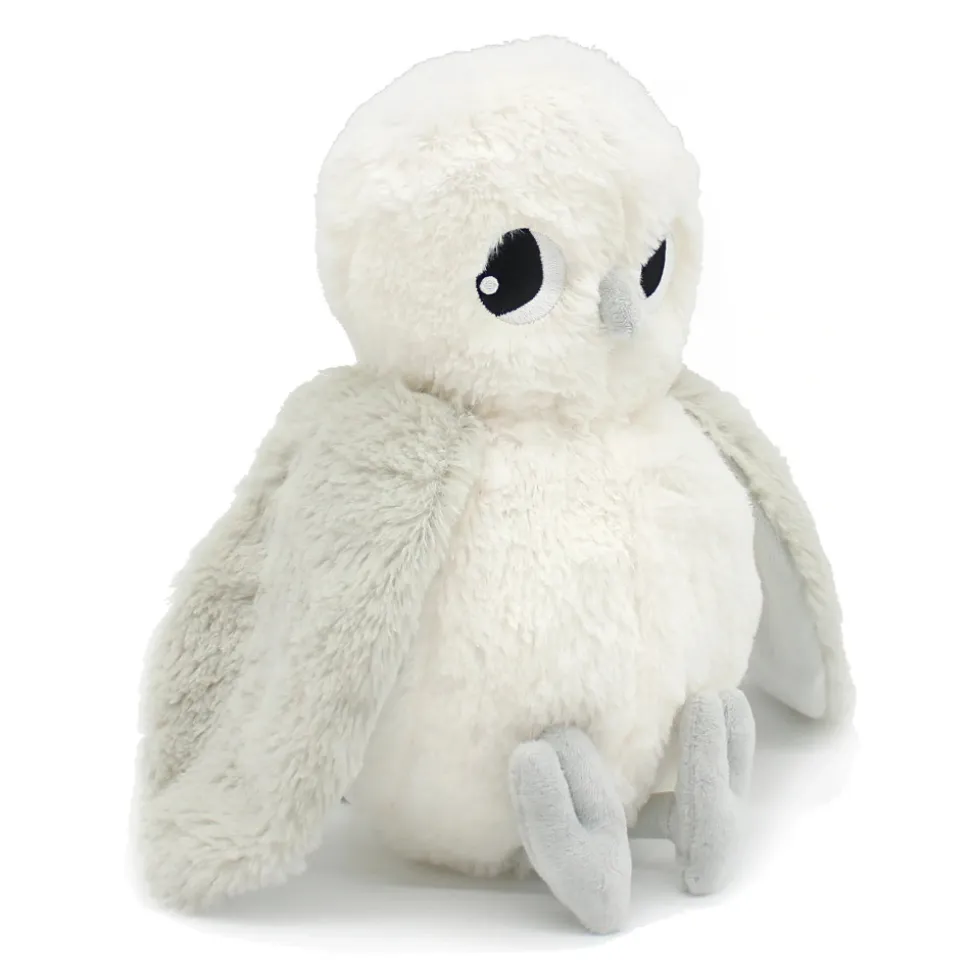 Peluche les ptipotos chouette maman et bébé gris clair