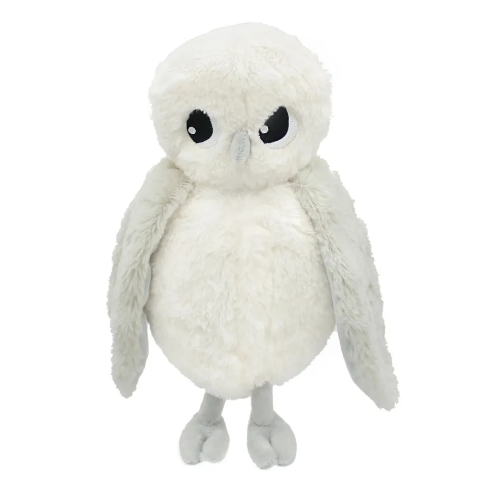 Peluche les ptipotos chouette maman et bébé gris clair