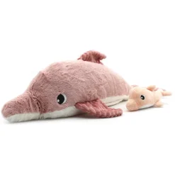 Peluche les ptipotos dauphin et son bébé rose