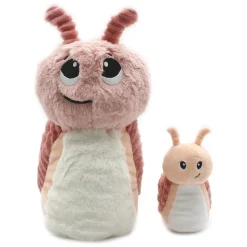 Peluche les ptipotos escargot et son bébé rose