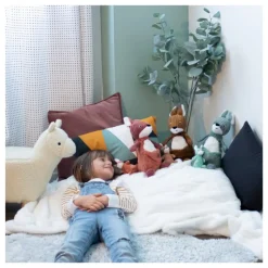 Peluche les ptipotos kangourou et son bébé allezou vert