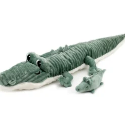 Peluche les ptipotos le crocodile croketou maman et bébé