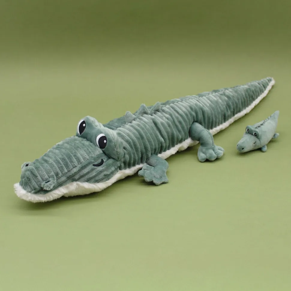 Peluche les ptipotos le crocodile croketou maman et bébé