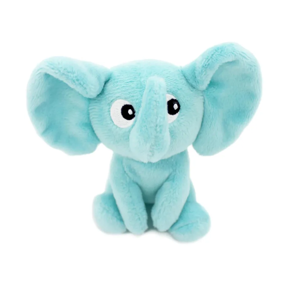 Peluche les ptipotos éléphant et son bébé aqua