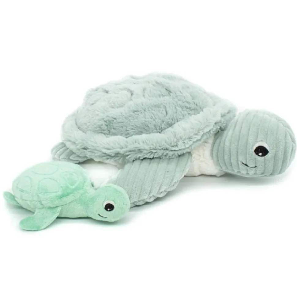 Peluche les ptipotos maman et bébé tortue menthe