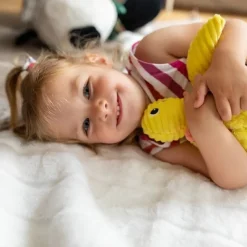 Peluche les ptipotos maman et bébé tortue jaune
