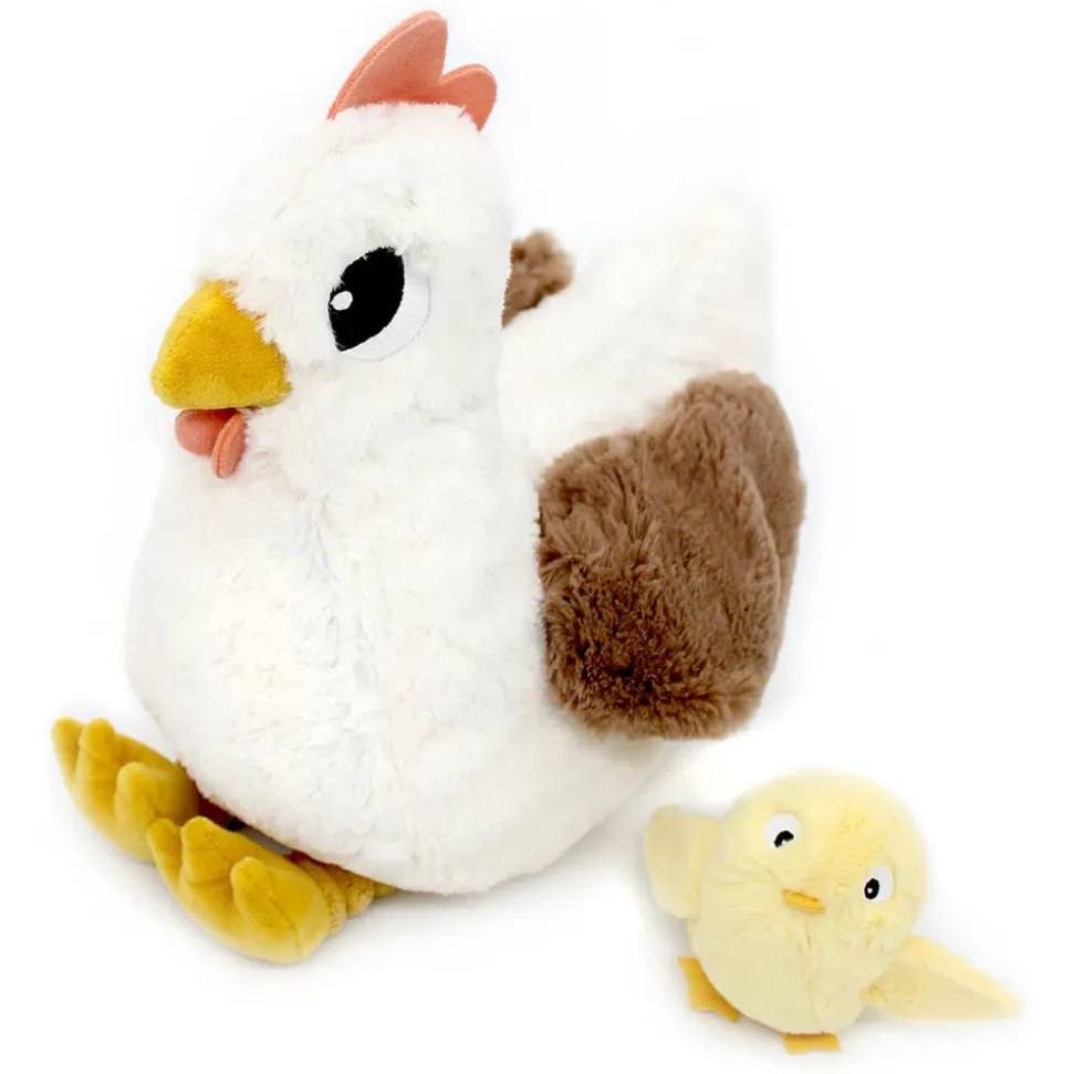 Peluche les ptipotos poule et son bébé