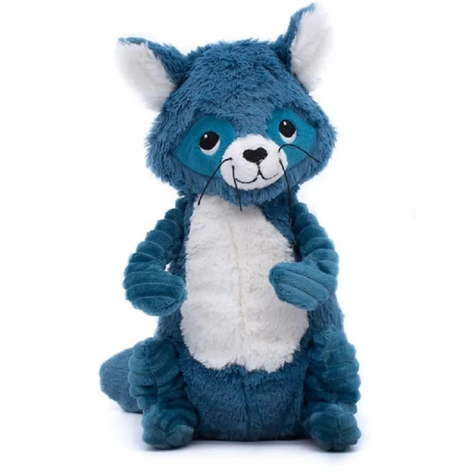 Peluche les ptipotos raton laveur netoitou bleu