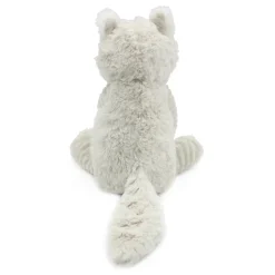 Peluche les ptipotos renard arctique maman et bébé gris clair