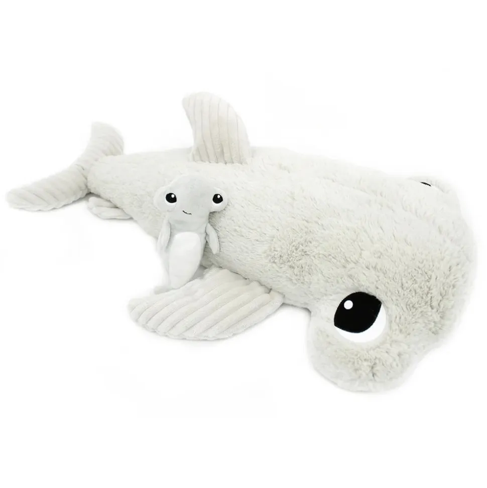 Peluche les ptipotos requin et son bébé gris