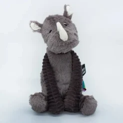 Peluche les ptipotos rhinocéros grobisous gris