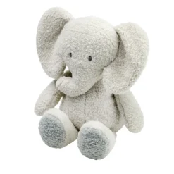 Peluche éléphant bouclette 30cm gris teddy bouclette
