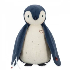 Peluche manchot enregistreuse et bruits blanc bleu