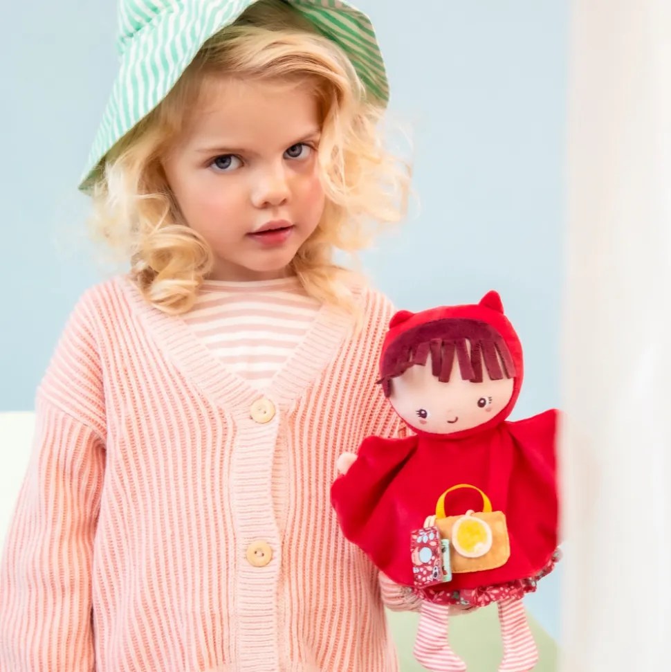 Peluche marionnette à main chaperon rouge