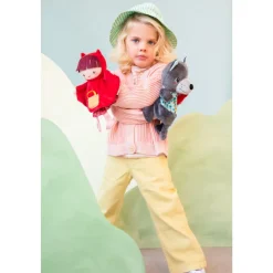 Peluche marionnette à main chaperon rouge