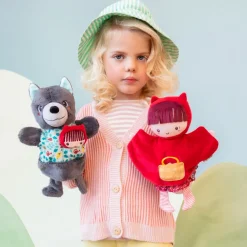 Peluche marionnette à main louis le loup