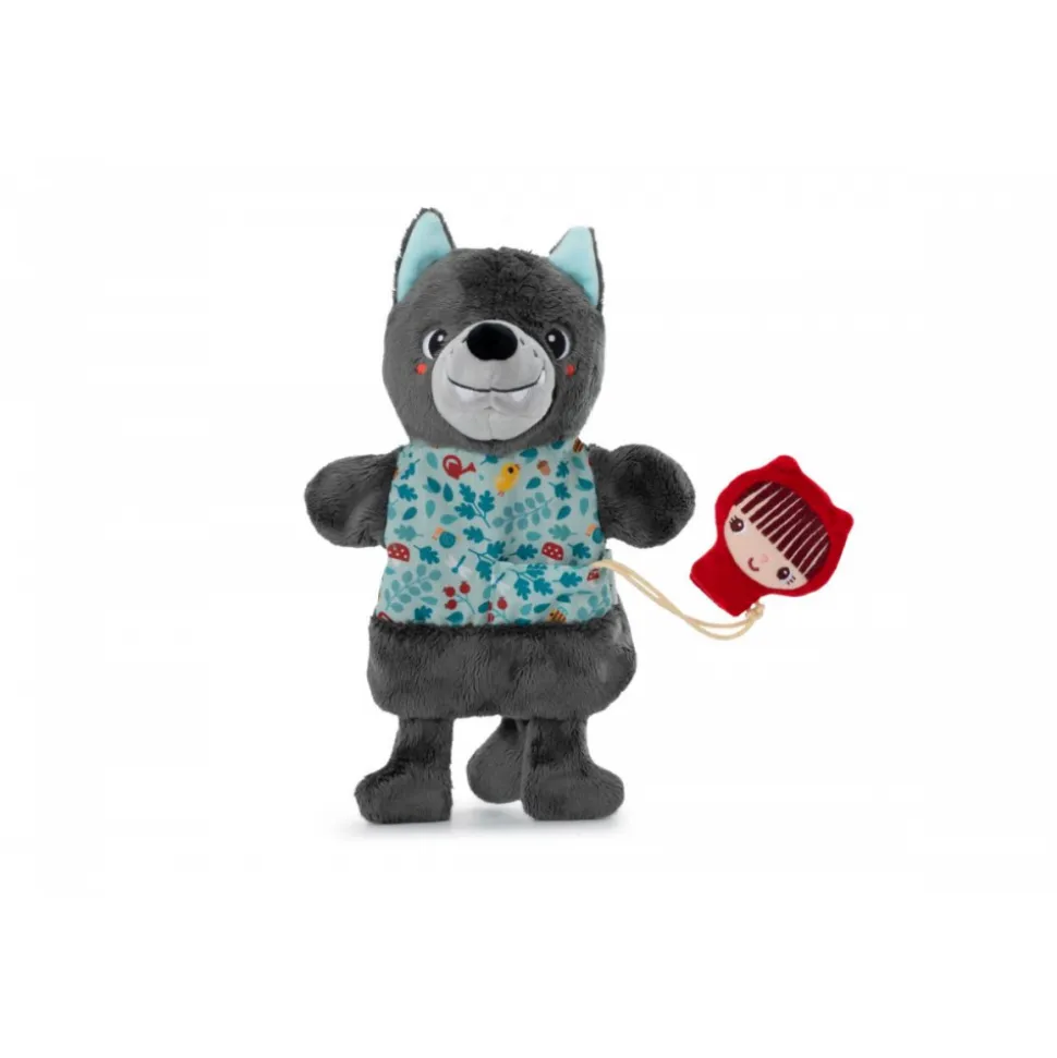 Peluche marionnette à main louis le loup
