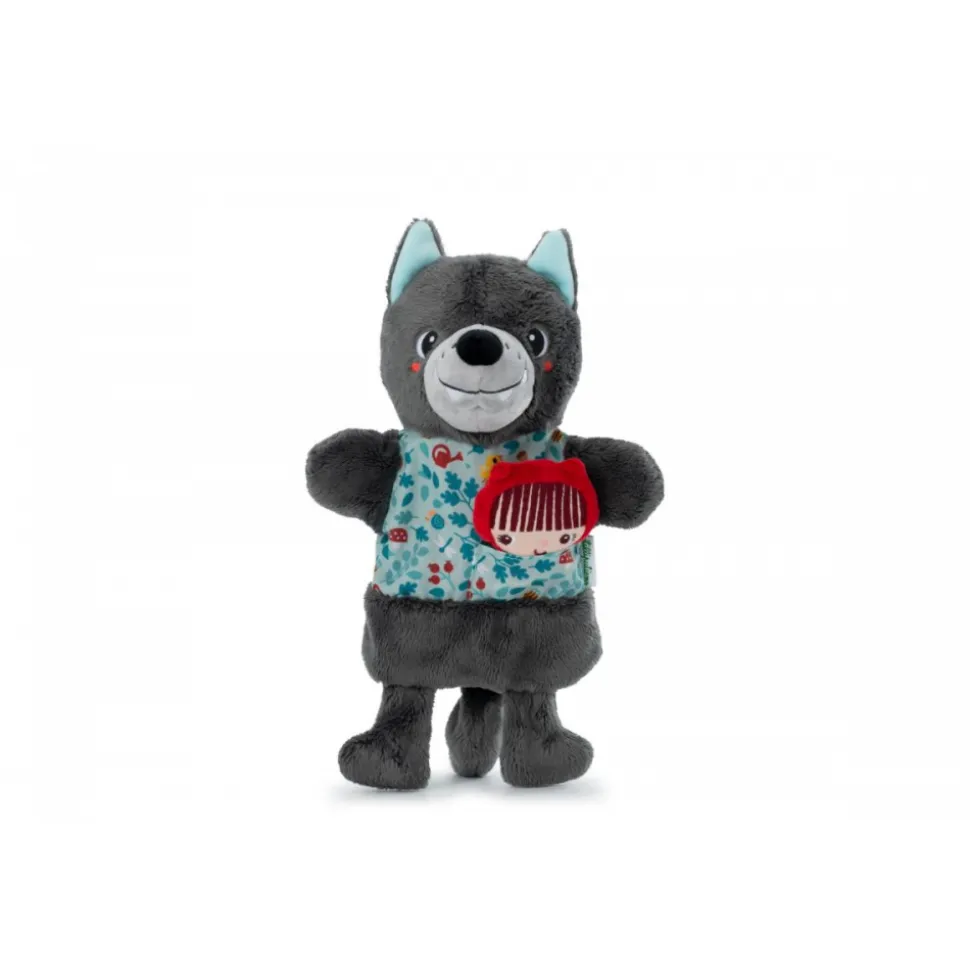 Peluche marionnette à main louis le loup