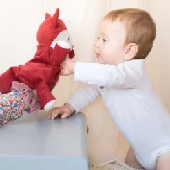 Peluche marionnette renard - cache cache en foret